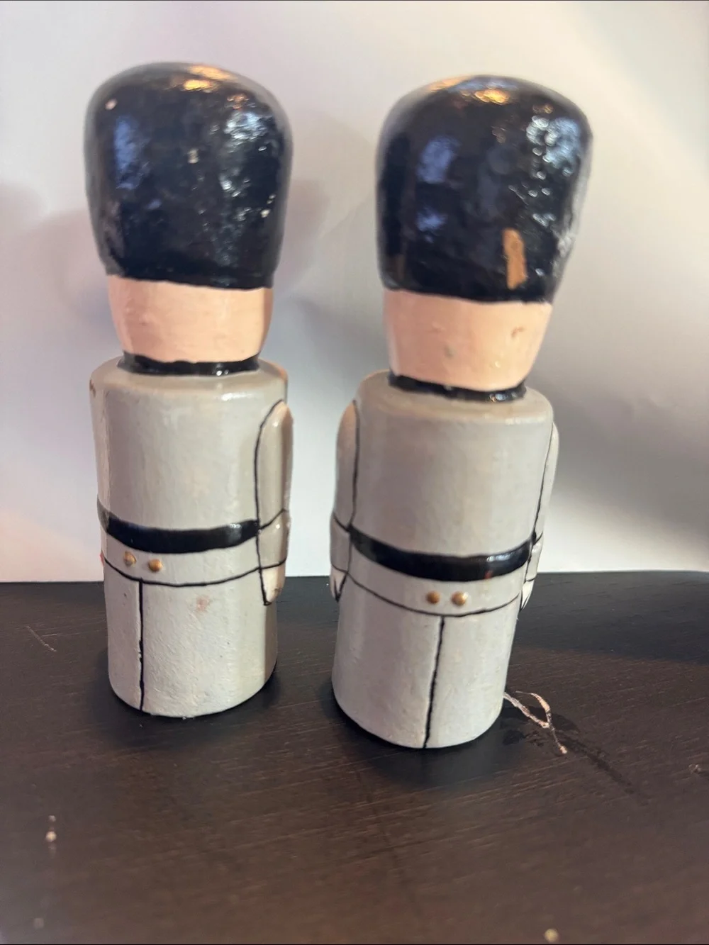 Handpainted Soldier Salt and Pepper Shaker Set - Gray